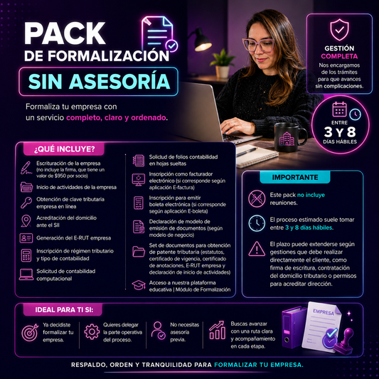 Pack de Formalización sin Asesoría